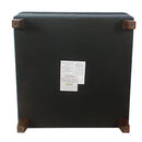 HomePop Luxury 32" Square Ottoman Storage Bench, Navy