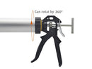 ZHTOOL 600ml Caulking Gun with Aluminum Barrel for 10oz/20oz Sausage Pack,10oz Cartridge and Bulk Application