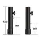 ZhouDaShu Table Leg Extenders for Folding Tables, Table Leg Extensions for Bent and Straight Legs, Adjustable Folding Table Leg Risers, 4 Pack Table Height Extenders for Rise 3.6"/6.77"(7.8in)