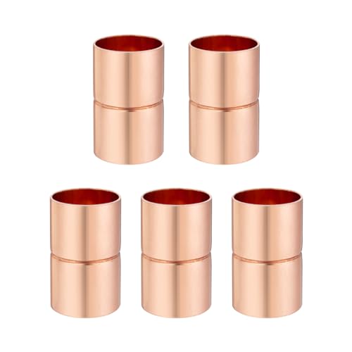 ZOWZEA Straight Coupling Copper Fittings 1/2 Inch Copper Pipe Welding Joint Connector Adapter For HVAC Air Conditioning