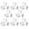 3/4 Inch PVC Fitting Elbow 3-Way 8-Pack, ZhiYo PVC Pipe Fitting Connector for Building Furniture, DIY PVC Corner Elbow Fitting for Pipe Connections, Pool Products, Greenhouse, Shed and Tent Connection