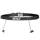 2XU Unisex Race Belt with Loops - Use for Triathlons, Marathons, Running Events, Fully Adjustable - Black/Nero - One Size