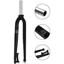 ZTZ 1-1/8" 26/27.5/29" Aluminum Alloy Rigid Disc Brake MTB Fork, 28.6mm Threadless Straight Tube Superlight Mountain Bike Front Forks (Black, 27.5)