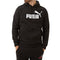 PUMA Men's Essential Big Logo Fleece Hoodie, Black, L