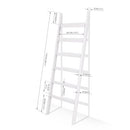 ZHOMUD Blanket Ladder, 6 Tier Blanket Holder, 68.9 Inch Tall Blanket Rack, Ladder Shelf Against The Wall, Rustic Bamboo Quilt Rack Stand for Bathroom, Living Room, Bedroom, Balcony, White