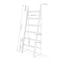ZHOMUD Blanket Ladder, 6 Tier Blanket Holder, 68.9 Inch Tall Blanket Rack, Ladder Shelf Against The Wall, Rustic Bamboo Quilt Rack Stand for Bathroom, Living Room, Bedroom, Balcony, White
