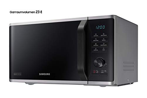Samsung MW3500K Microwave MS2AK3515AS/EG / 800 W / 23 L Cooking Chamber / 48.9 cm Wide/Scratch-Resistant Ceramic Enamel Interior/QuickDefrost Programmes/Silver