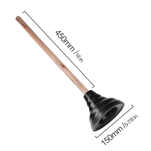 HAUTMEC Rubber Toilet Plunger for Bathroom, Sinks & Drain Clogs - Use in Homes, Commercial & Industrial Buildings PL10091701