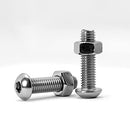 (40 Sets) M6-1.0 x 10mm Socket Head Cap Screws and Nuts Set 304 Stainless Steel 18-8 Button Head Bolts