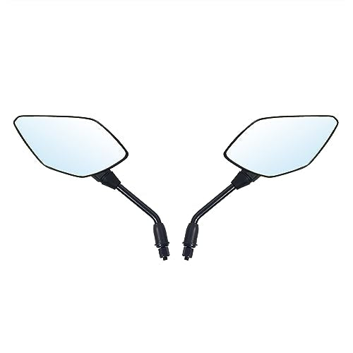 [2022 Upgraded] Mamiko 8MM Motorcycle Mirrors Universal for 7/8"Handlebars Bike Mirror Compatible with ATV Snowmobile Scooter Moped Dirt Bike Sportsman - Convex Mirrors