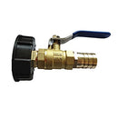 Brass IBC Tank Adapter Outlet Tap Valve 1 Inch Fittings Connector with 25mm Outlet for S60X6 IBC Water Storage Tank Garden Hose, Leakproof Replacement Fitting Parts