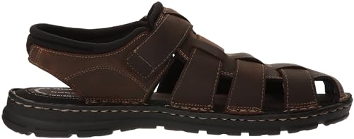 Rockport Men's Darwyn Fisherman Sandal, Brown Ii Leather, 11.5