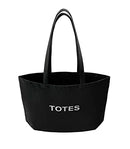 TOTES Pure Cotton Black Tote Bag| (50x43cm) Eco-Friendly Foldable Shoulder Shopping Bags | Washable Reusable Cloth & Unisex Grocery Bags With (50cm) Handles