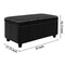 Homestripe Damara Lift-Top Storage Ottoman Bench with Faux-Leather Upholstery, Midnight Black