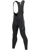 qualidyne Men's Cycling Bib Tights 3D Padded Winter Thermal Cold Weather Bike Bib Pants Biking Bicycle Long Leggings
