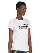 PUMA Women's Essential Logo Tee, White, L