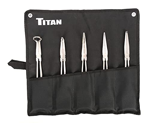 Titan 60769 5-Piece 11-Inch Long Nose Pliers Set