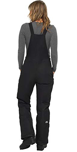 Arctix Women's Essential Insulated Bib Overalls, Black, Small Short