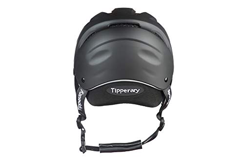 TIPPERARY EQUESTRIAN Horse Riding Helmet - Sportage - Lightweight Cooling Horseback Riding Apparel - Safety Helmet with Superior Ventilation and Air Flow - Matte Black - XS