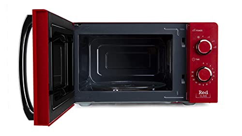 Orbegozo Microwave MI 2121, 20 litre capacity, 6 power levels, timer, defrosting program, 700 W, red