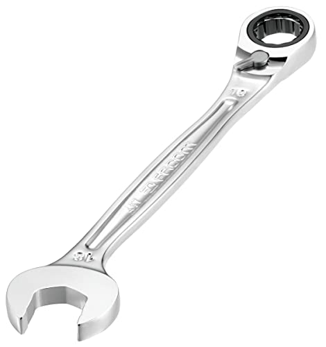 Facom - Set of 10 Metric and Inch Combination Ratchet Spanners - 467B.JP10 - Compact and Easy to Use - Chemical Resistant - Long Life - Portable Case