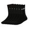 PUMA Unisex Crew Sport Socks 6P, Black, US 10-12