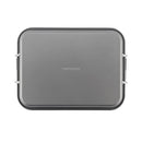 Farberware Nonstick Bakeware 11-Inch x 15-Inch Roaster with Flat Rack, Gray,Grey