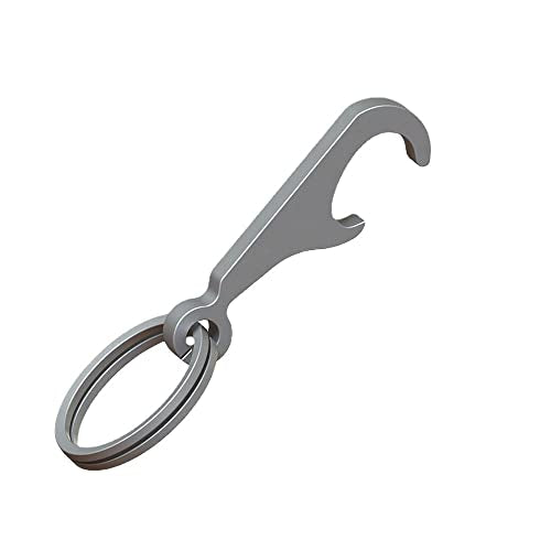 1pcs Bottle Opener Keychain,Titanium Keychain Beer Bottle Opener with Key Rings,Suitable for All Glass Bottle Caps (B)