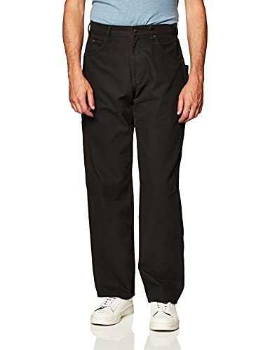 Dickies Men's Relaxed Fit Sanded Duck Carpenter Jean, Black, 34W x 32L