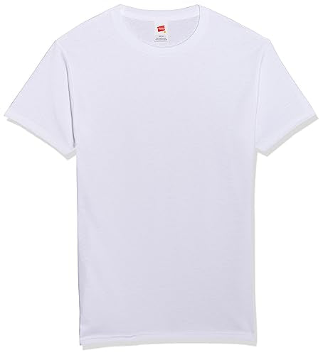 Hanes Men's ComfortSoft T-Shirt (Pack of 6), White, Large