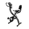 Genki X-Bike Magnetic Exercise Bike Folding Upright Cycling Spin Bike Recumbent Bicycle Home Gym Fitness 10 Resistance w/Bluetooth App Phone Holder