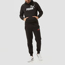 PUMA Men's Essential Big Logo Fleece Hoodie, Black, L