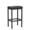 VASAGLE Bar Stools, Set of 2 PU Upholstered Breakfast Stool, 15.7 x 11.8 x 24.4 Inches, Backless, Simple Assembly, Industrial, Dining Room Kitchen Counter Bar, Black Seat and Black Frame ULBC068B81