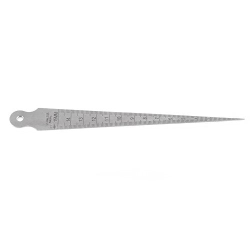 1-15mm Stainless Steel Taper Gauge, Wedge Feeler Taper Welding Gauge Gage Test Hole Metric/Imperial Measure, Miniature and Light Weight, Easy to Carry