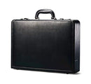 Samsonite Bonded Leather Attache 15.6, Black, 18", Casual