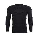 Topeter Men’s Protective Gear Chest Rib Shoulder Back Guards Sports Shock Rash Guard Compression Padded Shirt for Baseball Football Soccer Rugby Volleyball Bicycle XXL Black