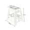 Large Portable Plastic Foldable Chair Outdoor Folding Kids Step Stool Camping Home Adult-White