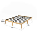 Zinus Queen Bed Frame | Bamboo Wood Bed Base Bedroom Furniture