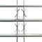'vidaXL Adjustable Security Grille with 3 Crossbars - Galvanised Steel Window Protection - Silver - Easy to Install - 1000-1500 mm in Width