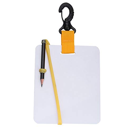 Joyzan Shower Whiteboard Underwater, Dive Slate with Clip and Pencil Diving Writing Board Portable with Clip and Graphite Pencil for Water Sports Diving Swimming