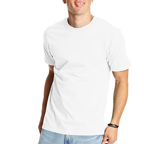 Hanes Men's Short Sleeve Beefy T (Pack of 2) - Medium - White