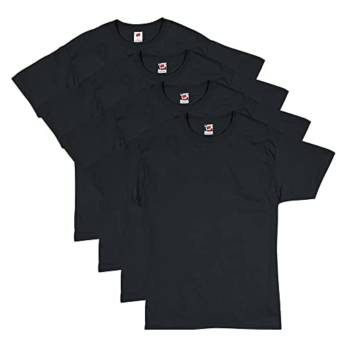 Hanes Men's Comfortsoft T-shirt (pack Of 4), black, 4XL