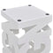 vidaXL Versatile Steel Umbrella Stand - White Square Storage Holder for Umbrellas, Walking Sticks and Trekking Poles - 15.5 x 15.5 x 48.5 cm