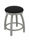 (Black Vinyl) - Holland Bar Stool Co. 802 Misha Vanity Stool with Anodized Nickel Finish and Swivel Seat, 46cm, Black Vinyl