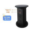 ZESHAN pop up Power Outlet Australia Intelligent Desk Power with Wireless Charger and 2 Aus Plugs 1 USB C Charger Station for Kitchen Counter, Home Office Conference Room