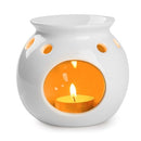 WD&CD Ceramic Tealight Candle Holder Oil Burner, Essential Oil Hollow Incense Aroma Diffuser Furnace Home Decoration Romantic