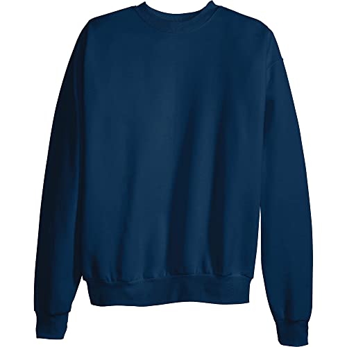 Hanes Men's EcoSmart Fleece Sweatshirt, Navy, Large