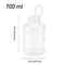 ZEONHEI 12 PCS 24oz Plastic Juice Bottles with Caps, 700ml Cute Bubble Tea Clear Water Bottles, Pull Ring Top Juice Bottles for Smoothie, Boba Tea and Cold Brew Tea