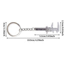 Honbay 2PCS Mini Metal Movable Vernier Caliper Ruler Key Chain Keyring for Men Women