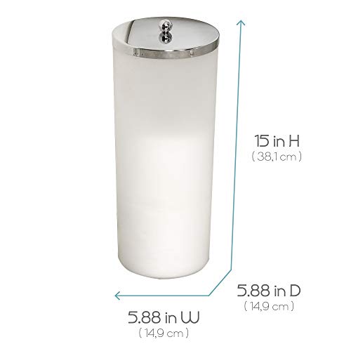 Zenna Home 7668K, Toilet Paper Canister, Frosted